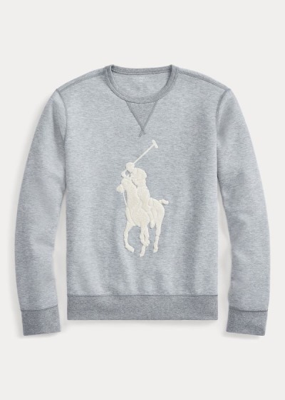 Sudaderas Polo Ralph Lauren Hombre Grises - Big Pony - ECNGH5019